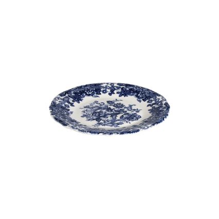 24-piece porcelain dinnerware set, white/blue