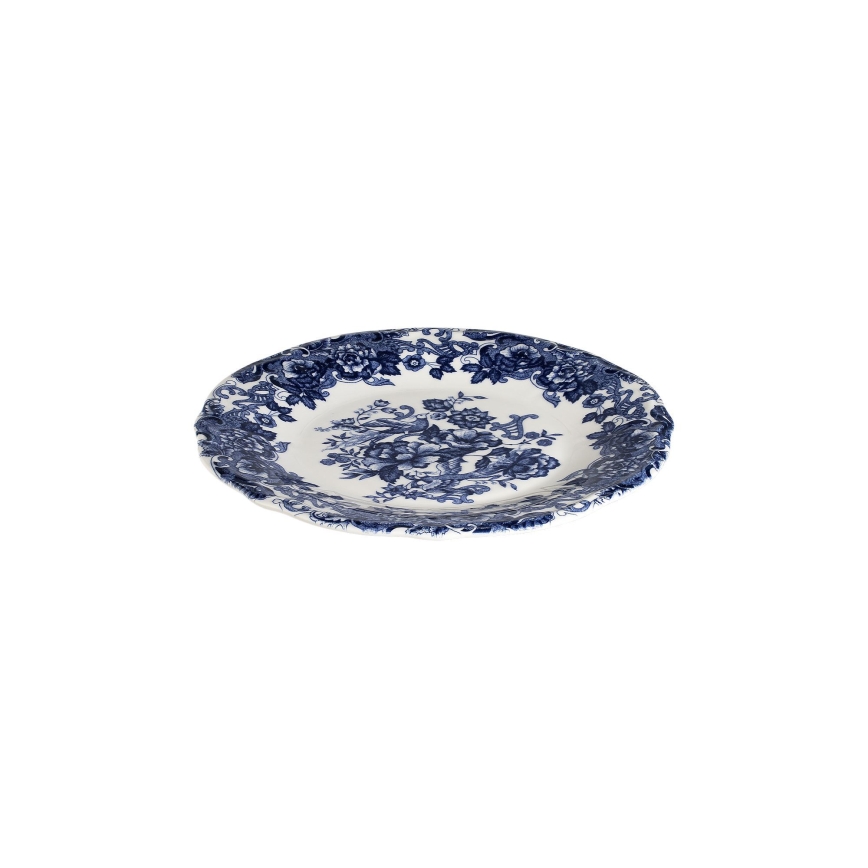 24-piece porcelain dinnerware set, white/blue