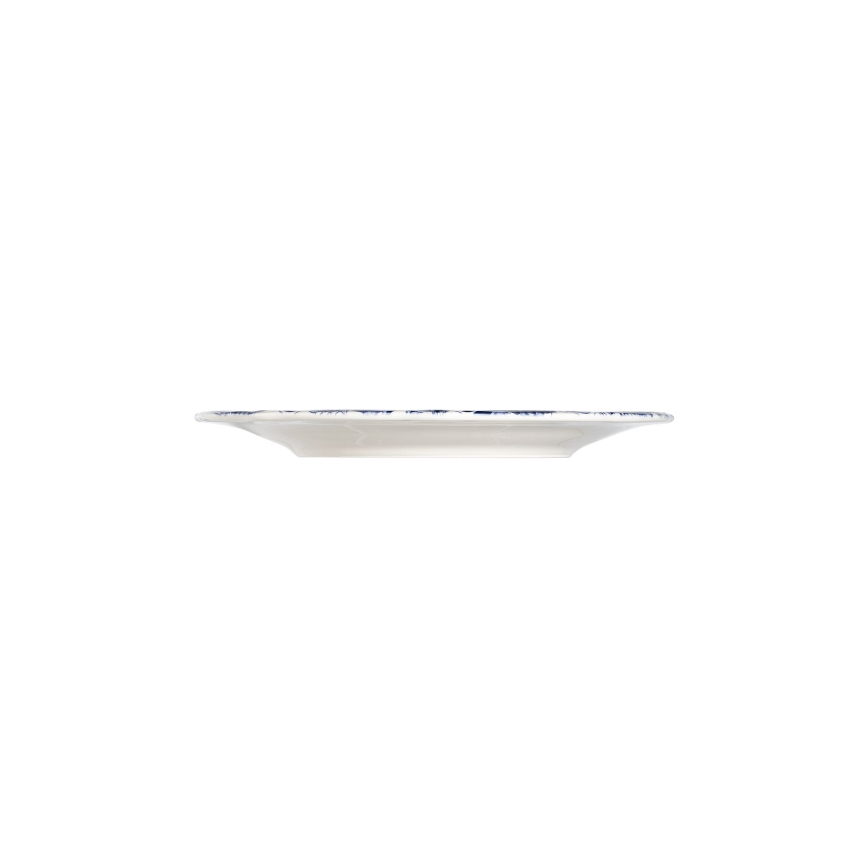24-piece porcelain dinnerware set, white/blue