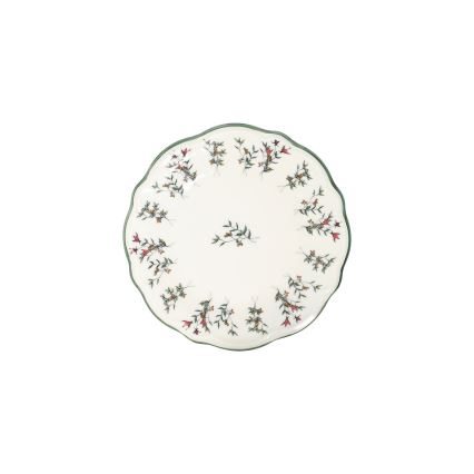 24-piece porcelain dinnerware set, white/green/red