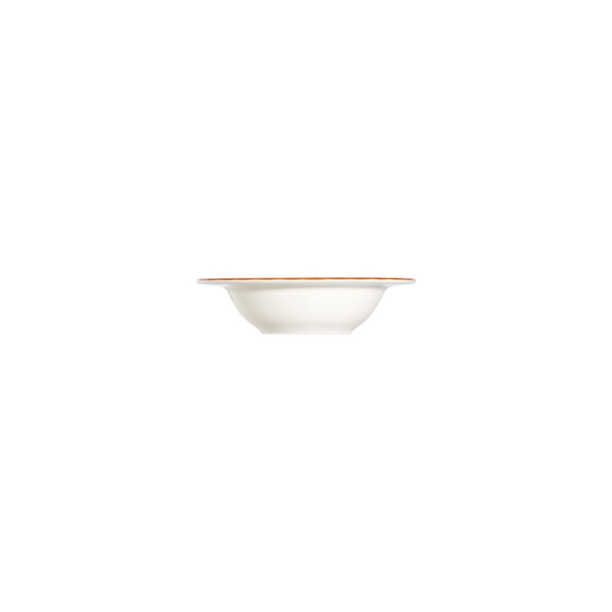 24-piece porcelain dinnerware set, white/orange