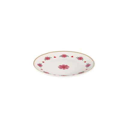 24-Piece Porcelain Dinnerware Set – White/Red/Green