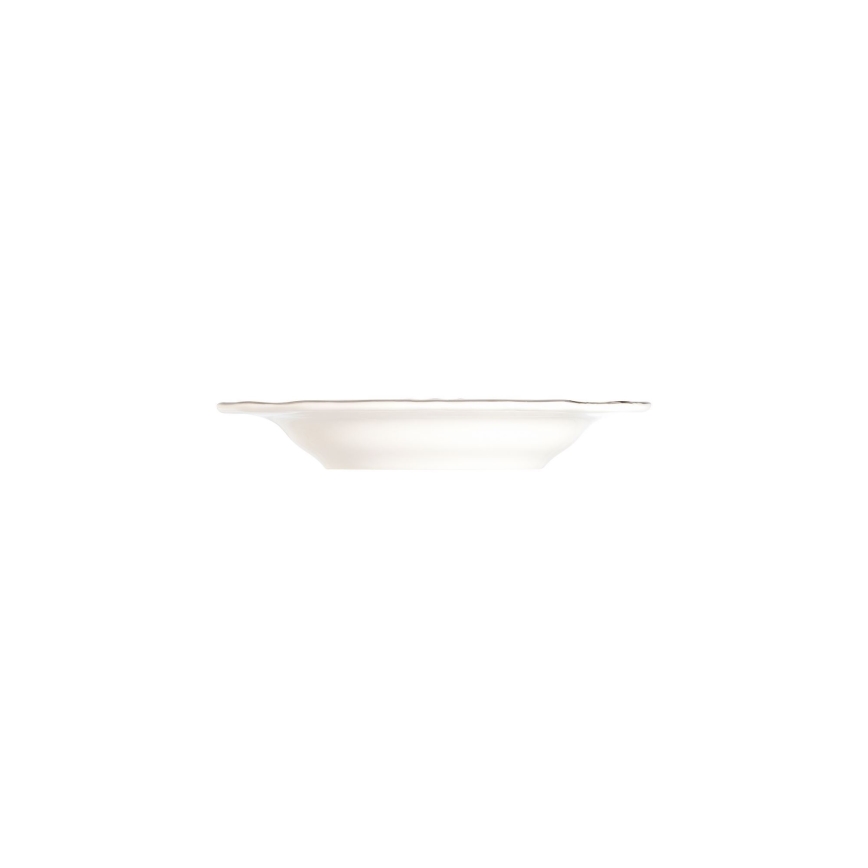 24-piece porcelain dinnerware set, white/silver