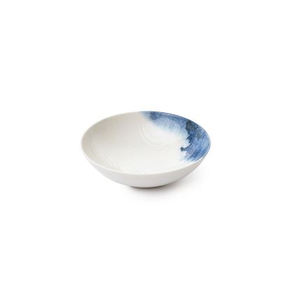 24-piece Porcelain Dinnerware Set — White/Blue