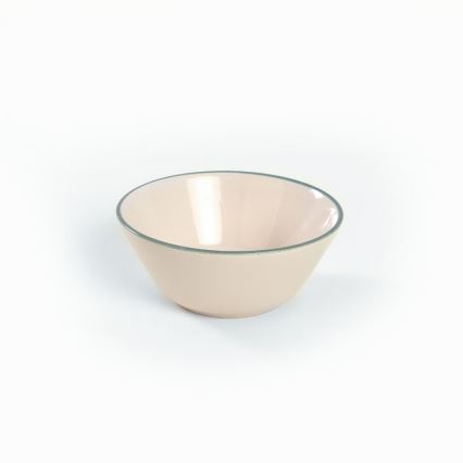 24-Piece Stoneware Dining Set – Beige/Green