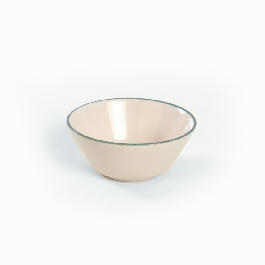 24-Piece Stoneware Dining Set – Beige/Green