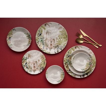 24-piece vibrant ceramic dinner set