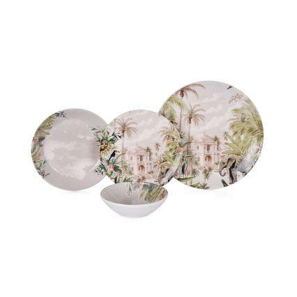 24-piece vibrant ceramic dinner set