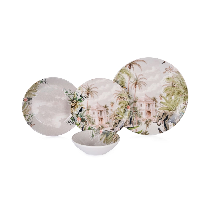 24-piece vibrant ceramic dinner set