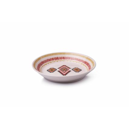 24-piece vibrant multicolored ceramic dinner set