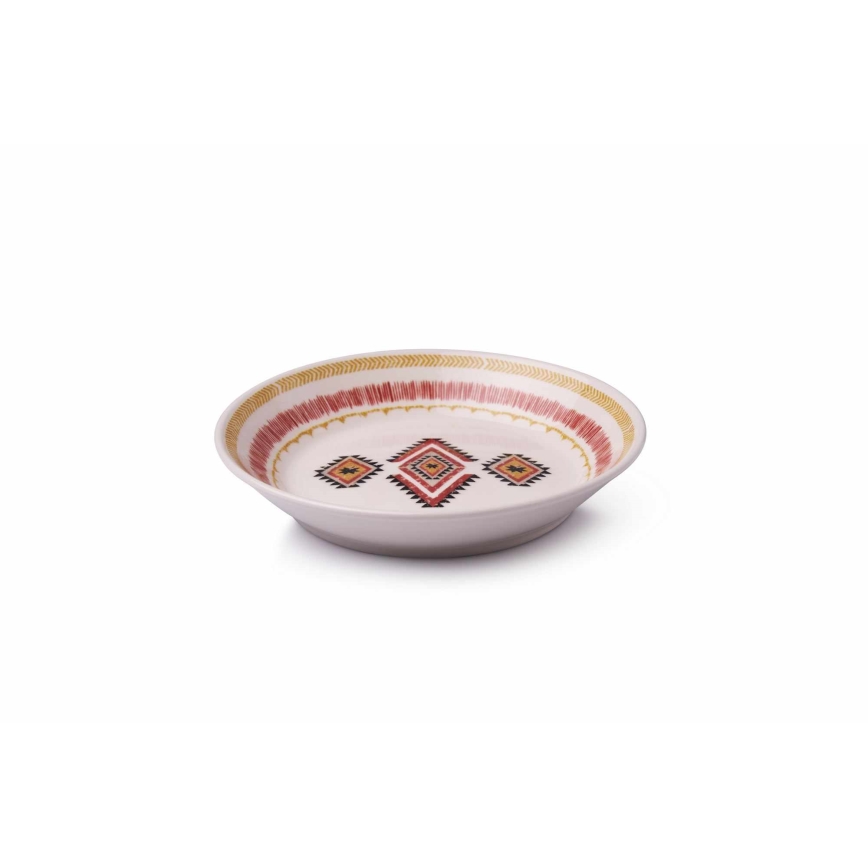 24-piece vibrant multicolored ceramic dinner set