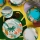 24-piece vibrant multicolored porcelain dinner set