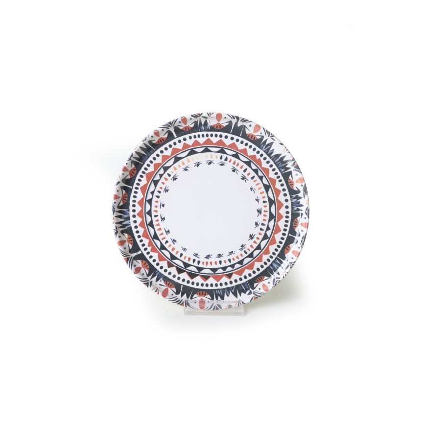 24-piece vibrant multicolored stoneware dinnerware set