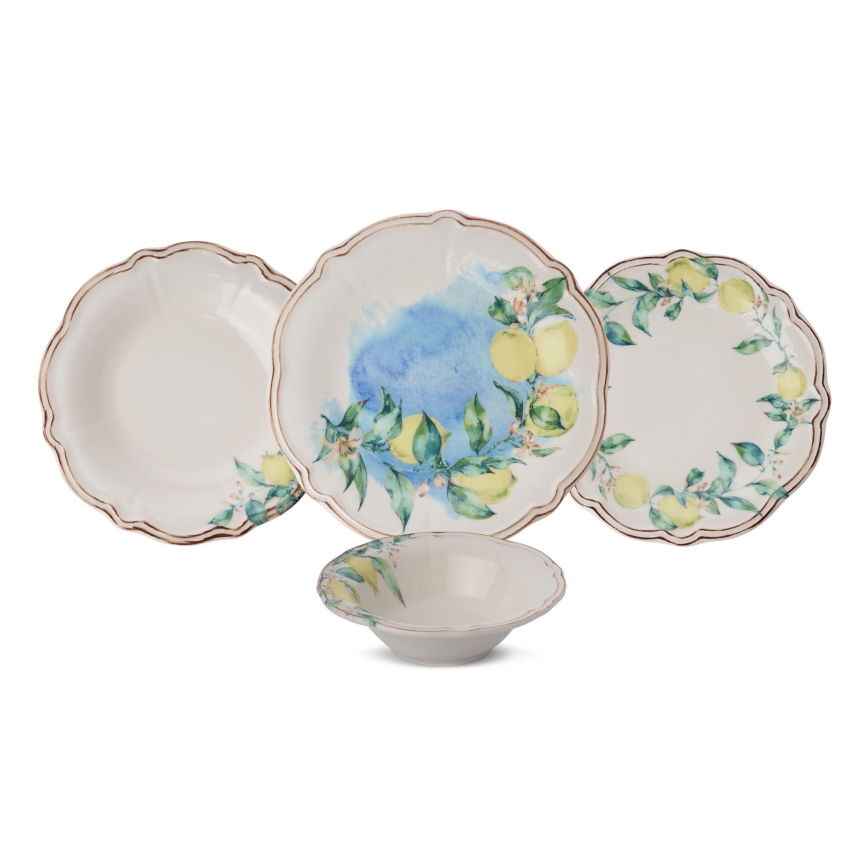 24-Piece Vibrant Porcelain Dinner Set