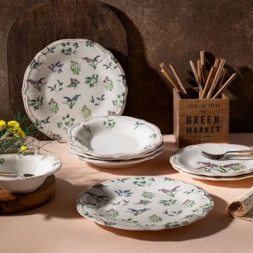 24-piece Vibrant Porcelain Dinnerware Set