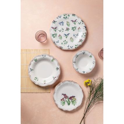 24-piece Vibrant Porcelain Dinnerware Set