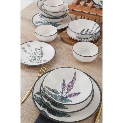 24-piece vibrant stoneware dinnerware set