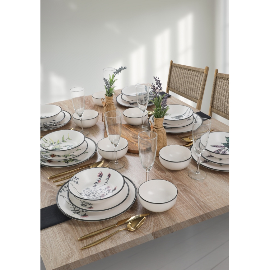 24-piece vibrant stoneware dinnerware set