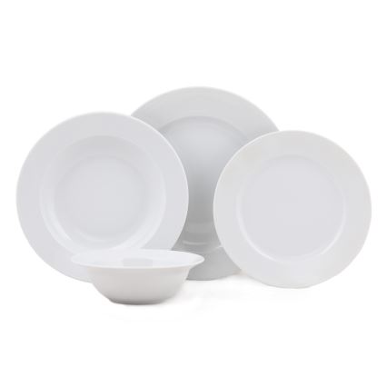 24-piece white porcelain dinner set