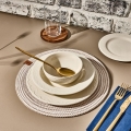 24-piece white porcelain dinner set