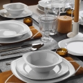24-piece white porcelain dinner set