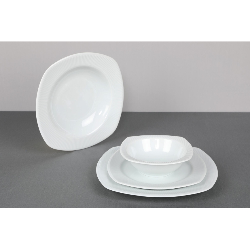 24-piece white porcelain dinner set