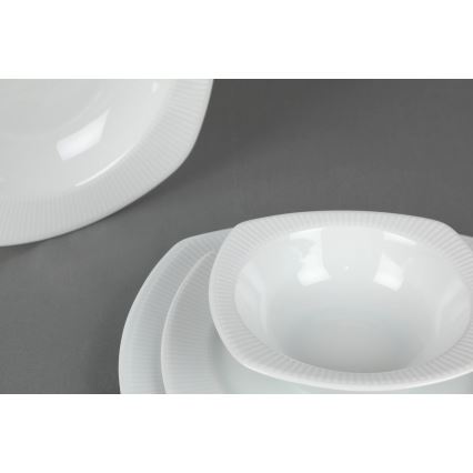 24-piece white porcelain dinner set