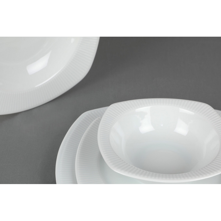 24-piece white porcelain dinner set