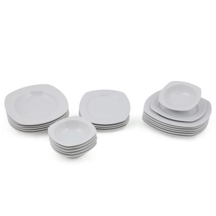 24-piece white porcelain dinner set