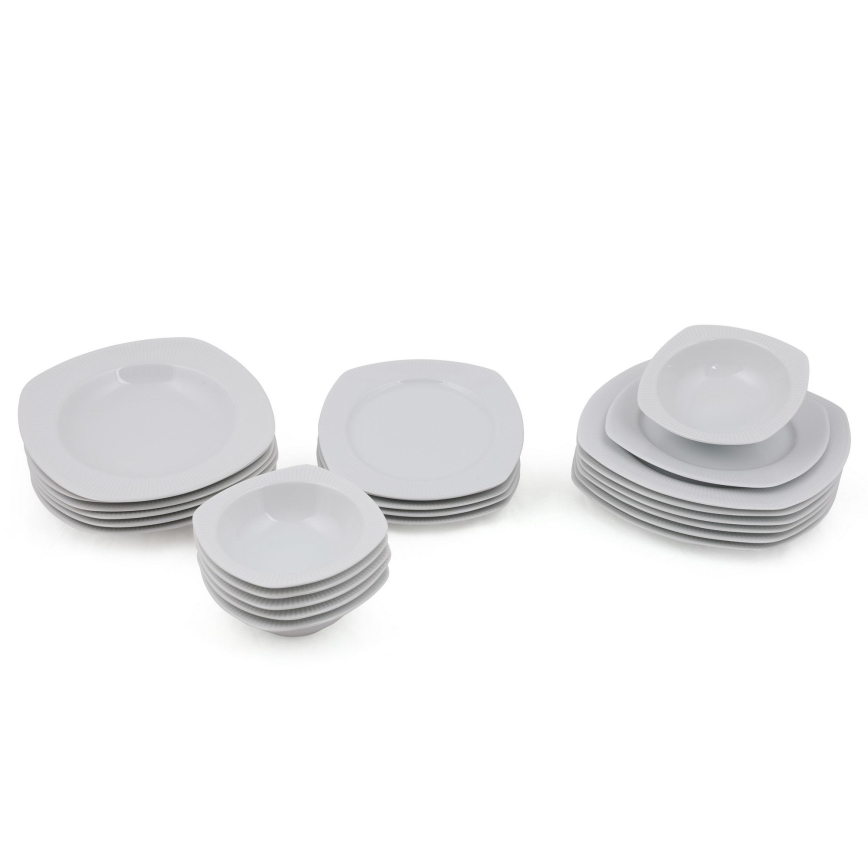 24-piece white porcelain dinner set