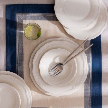 24-piece white porcelain dinner set