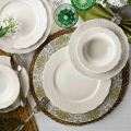 24-piece white porcelain dinnerware set