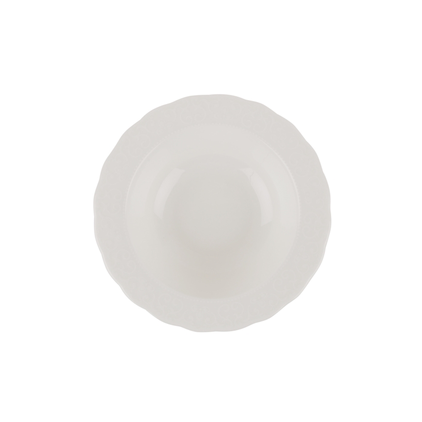 24-piece white porcelain dinnerware set