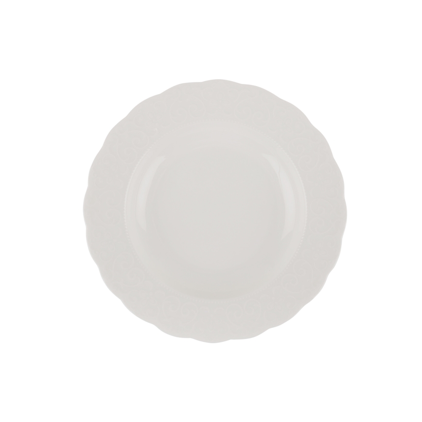 24-piece white porcelain dinnerware set
