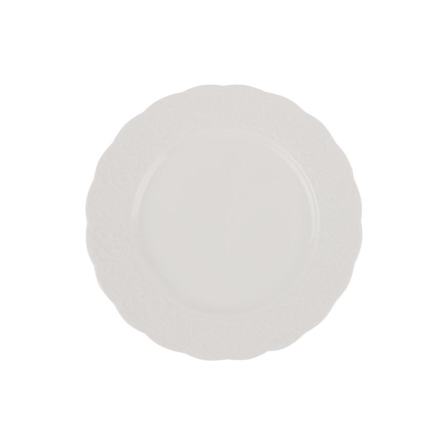 24-piece white porcelain dinnerware set