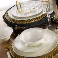 24-piece white porcelain dinnerware set