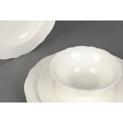24-piece white porcelain dinnerware set