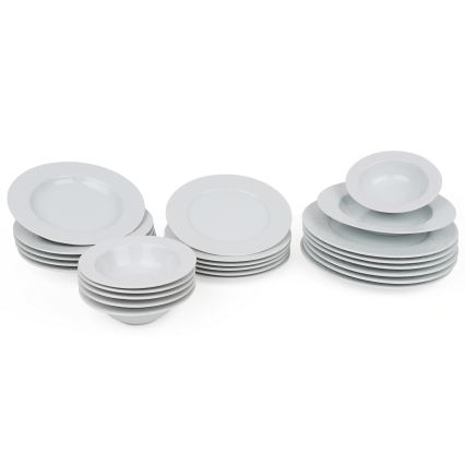 24-piece white porcelain dinnerware set