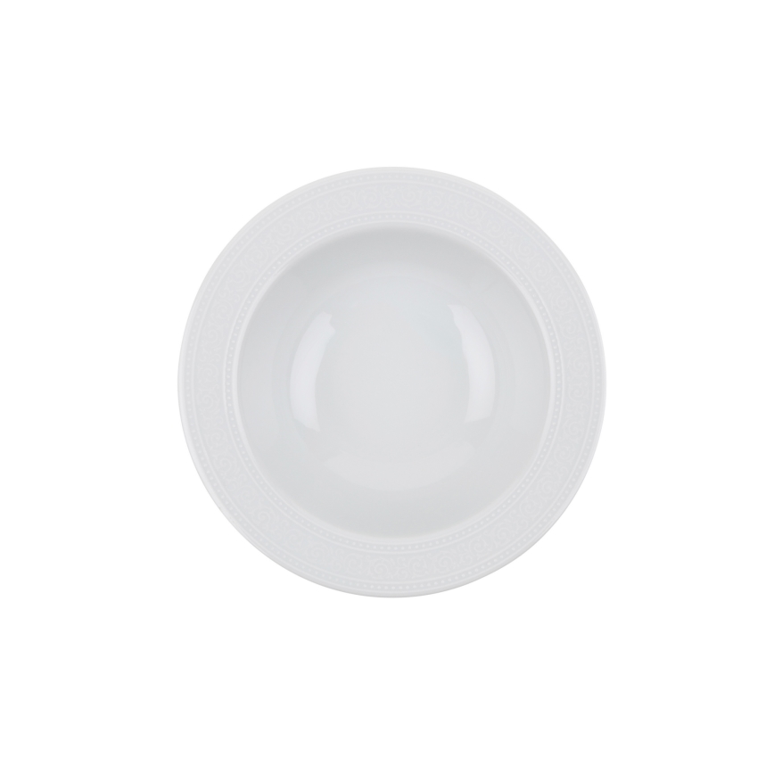 24-piece white porcelain dinnerware set