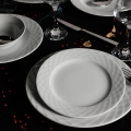 24-piece white porcelain dinnerware set