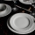 24-piece white porcelain dinnerware set