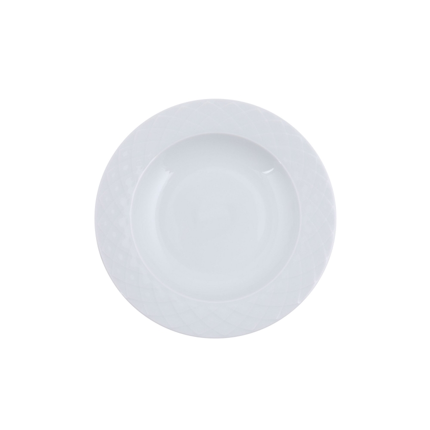 24-piece white porcelain dinnerware set