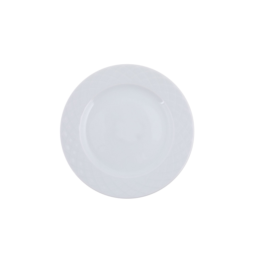 24-piece white porcelain dinnerware set