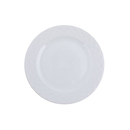 24-piece white porcelain dinnerware set