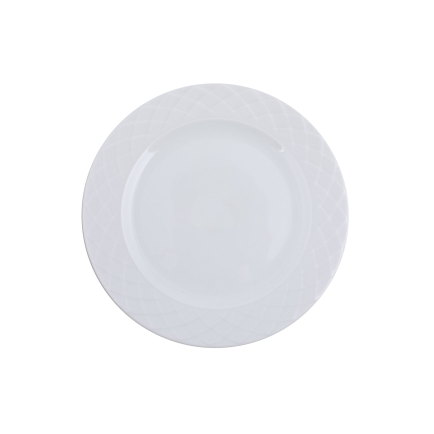 24-piece white porcelain dinnerware set