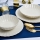 24-piece white porcelain dinnerware set