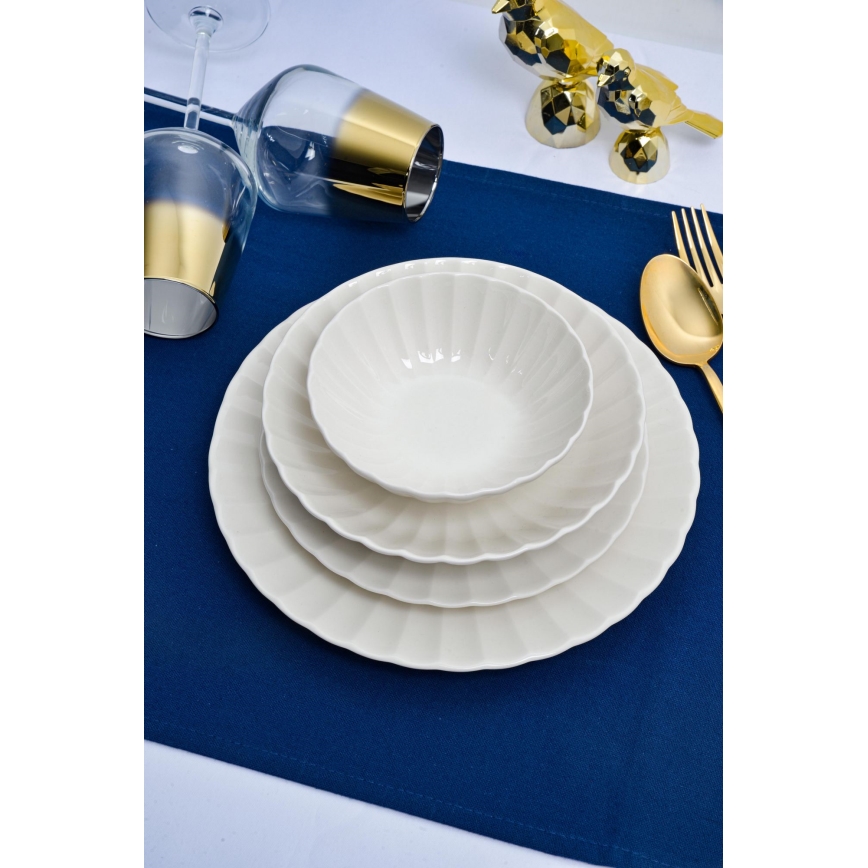 24-piece white porcelain dinnerware set