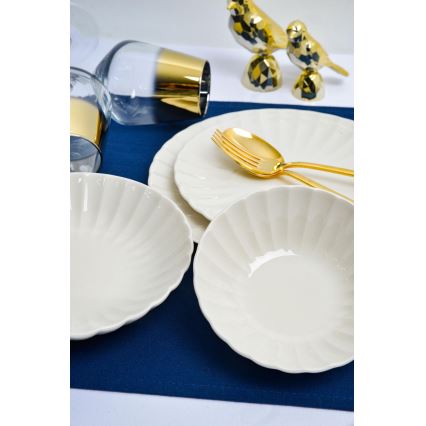 24-piece white porcelain dinnerware set
