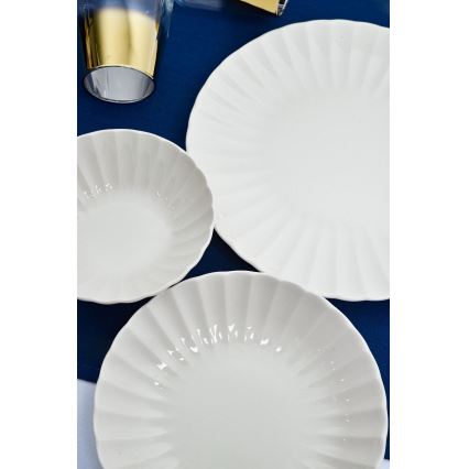 24-piece white porcelain dinnerware set