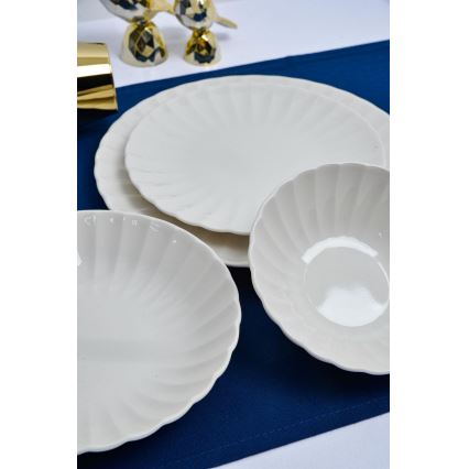 24-piece white porcelain dinnerware set